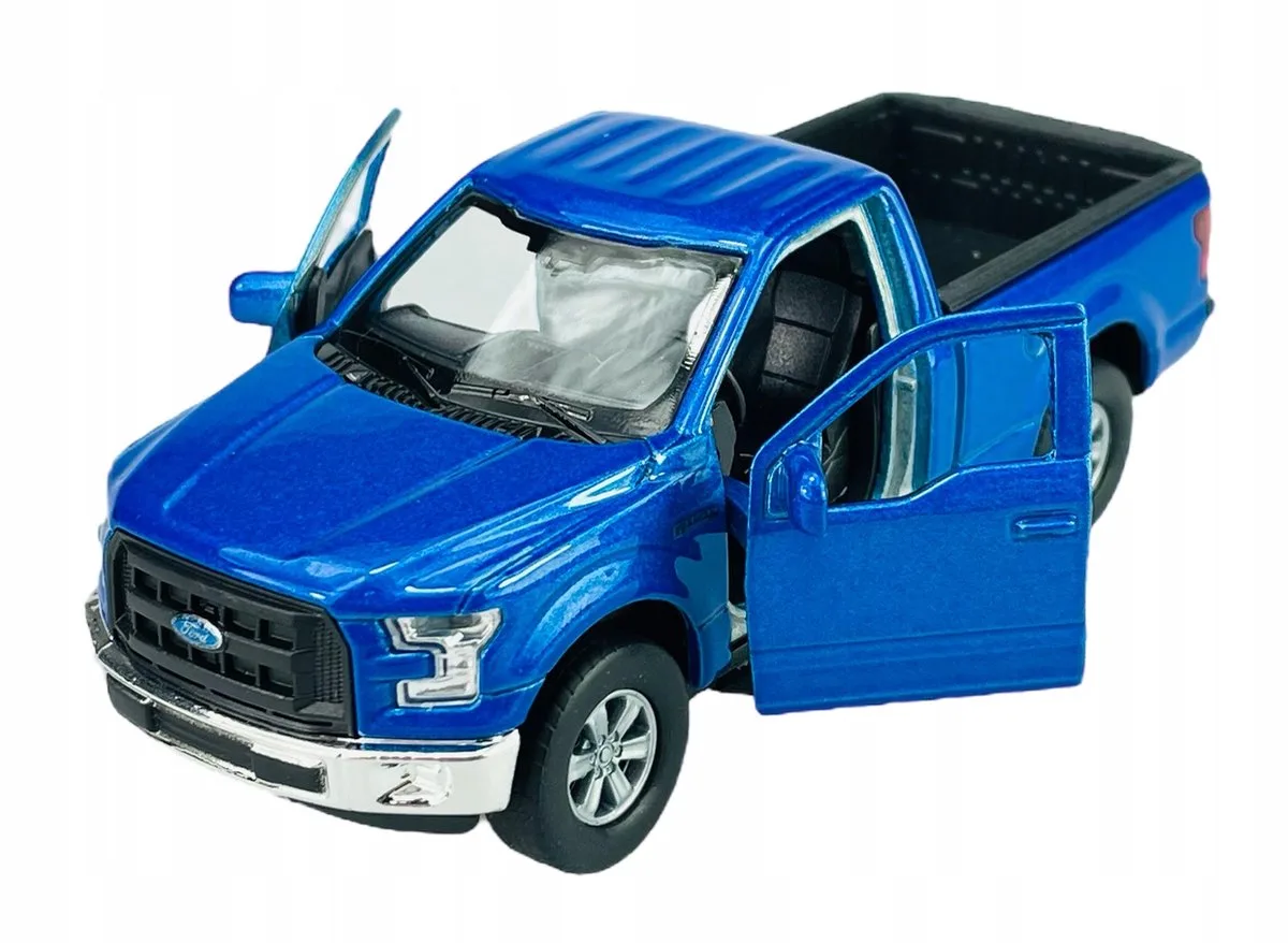 Ford F-150 Regular Cab 1:34 Metalen Speelgoedauto de Welly en Bleu – photo du produit