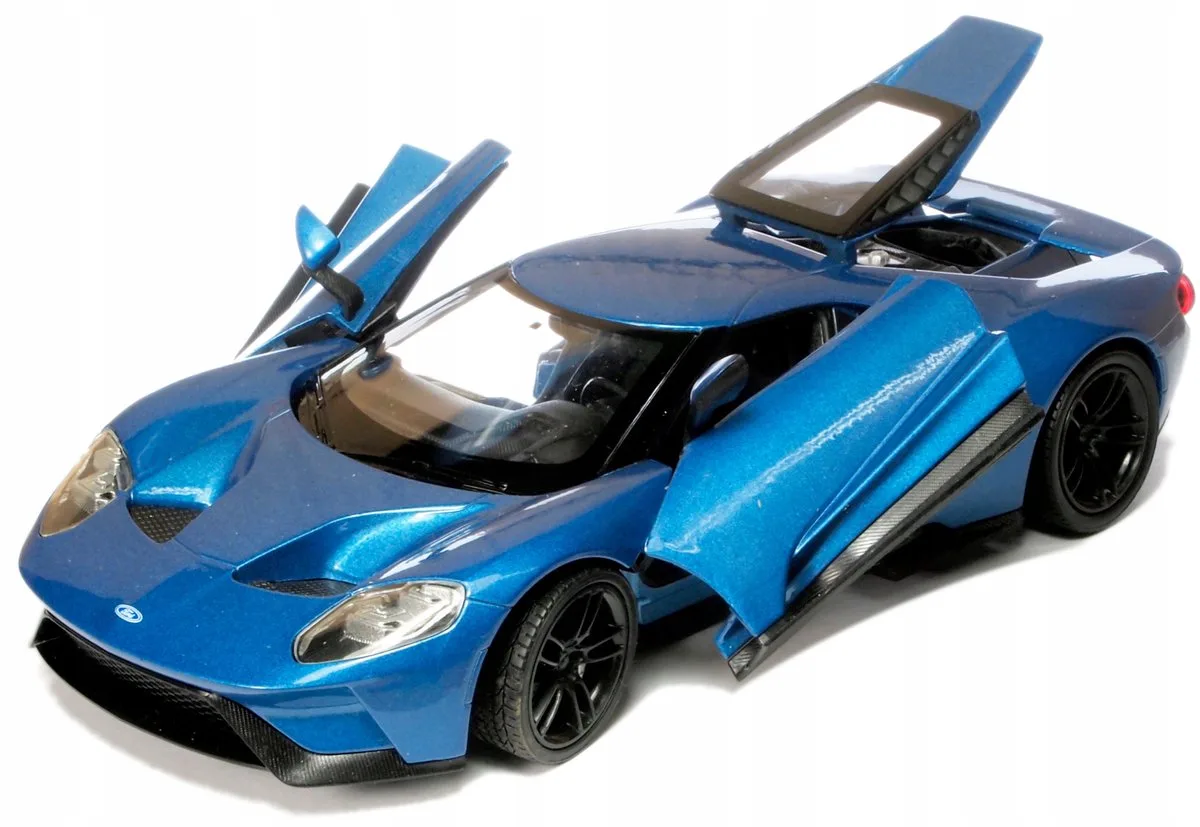 Ford GT 2017 Metalen Modelauto 1:24 - Openende Deuren von Welly in Blau – Produktfoto