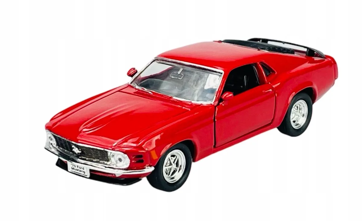 Ford Mustang Boss 302 1:34 Metaal Model Auto från Welly i Röd – produktbild