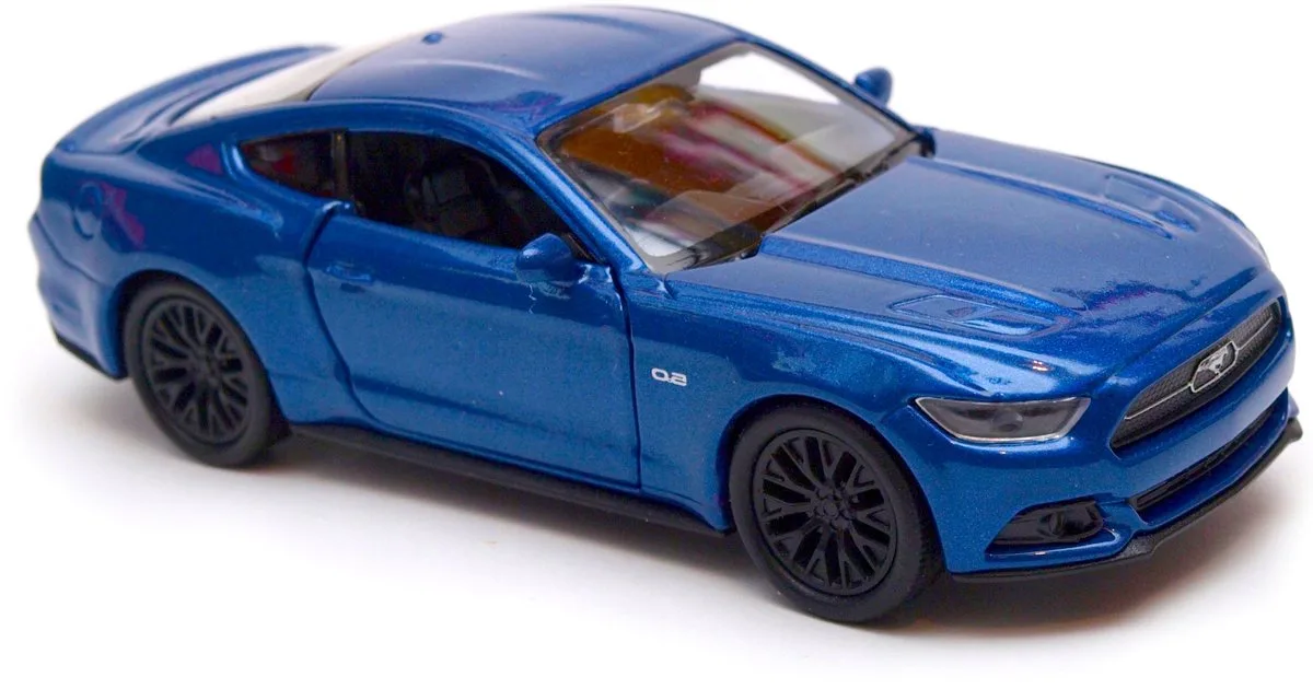 Ford Mustang GT 2015 Modelauto Schaal 1:34-39 Welly från Welly i Blå – produktbild