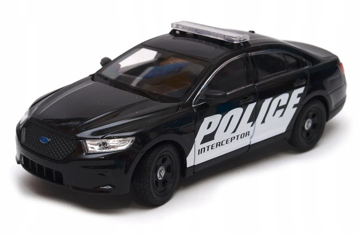 Ford Police Interceptor Modelauto 1:24 - Metaal & Kunststof från Welly i Svart – produktbild