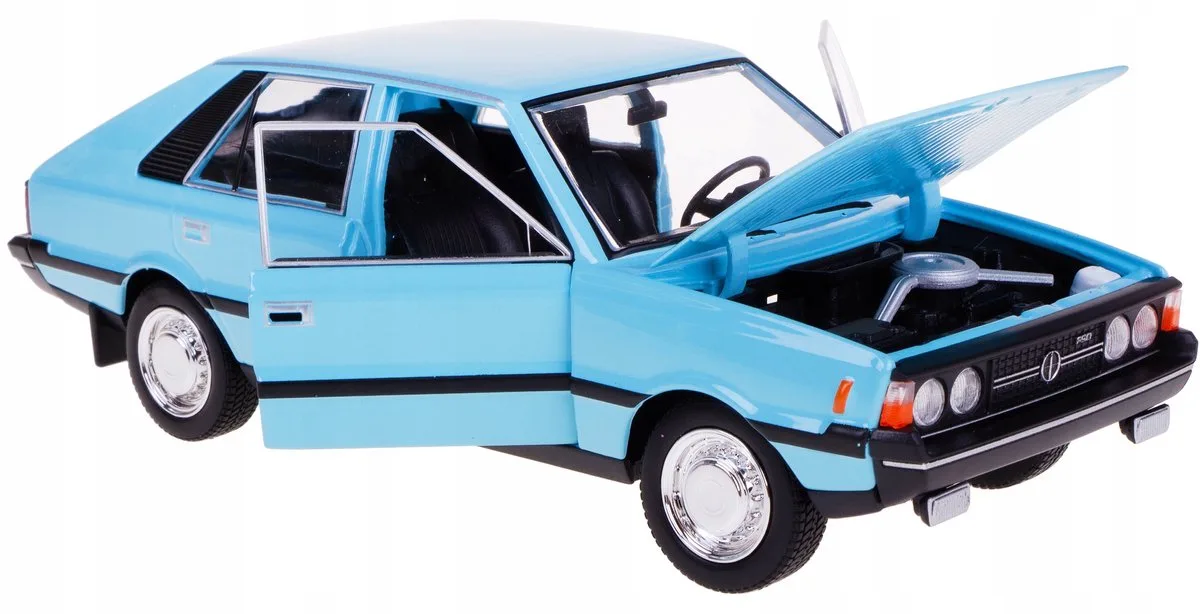 FSO Polonez 1500 MR '78 Model Metaal 1:24 van Welly in Blauw – productfoto