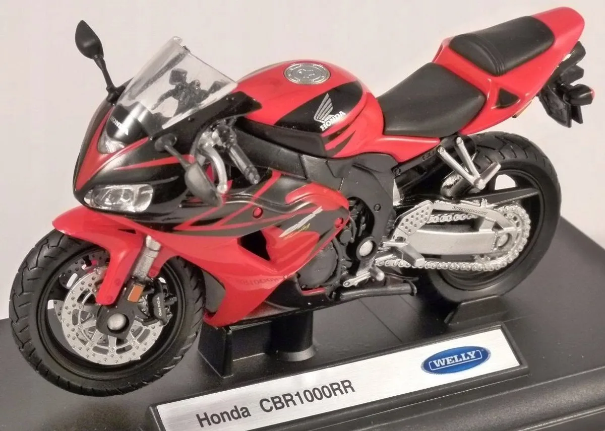 Honda CBR 1000RR Motorfiets Model 1:18 Welly Metaal Rood fra Welly – produktbillede