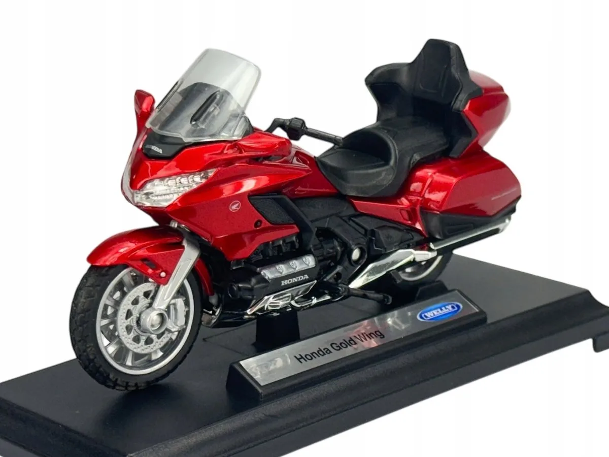 Honda Gold Wing 1:18 metallic model 12857 Nieuw von Welly in Rot – Produktfoto