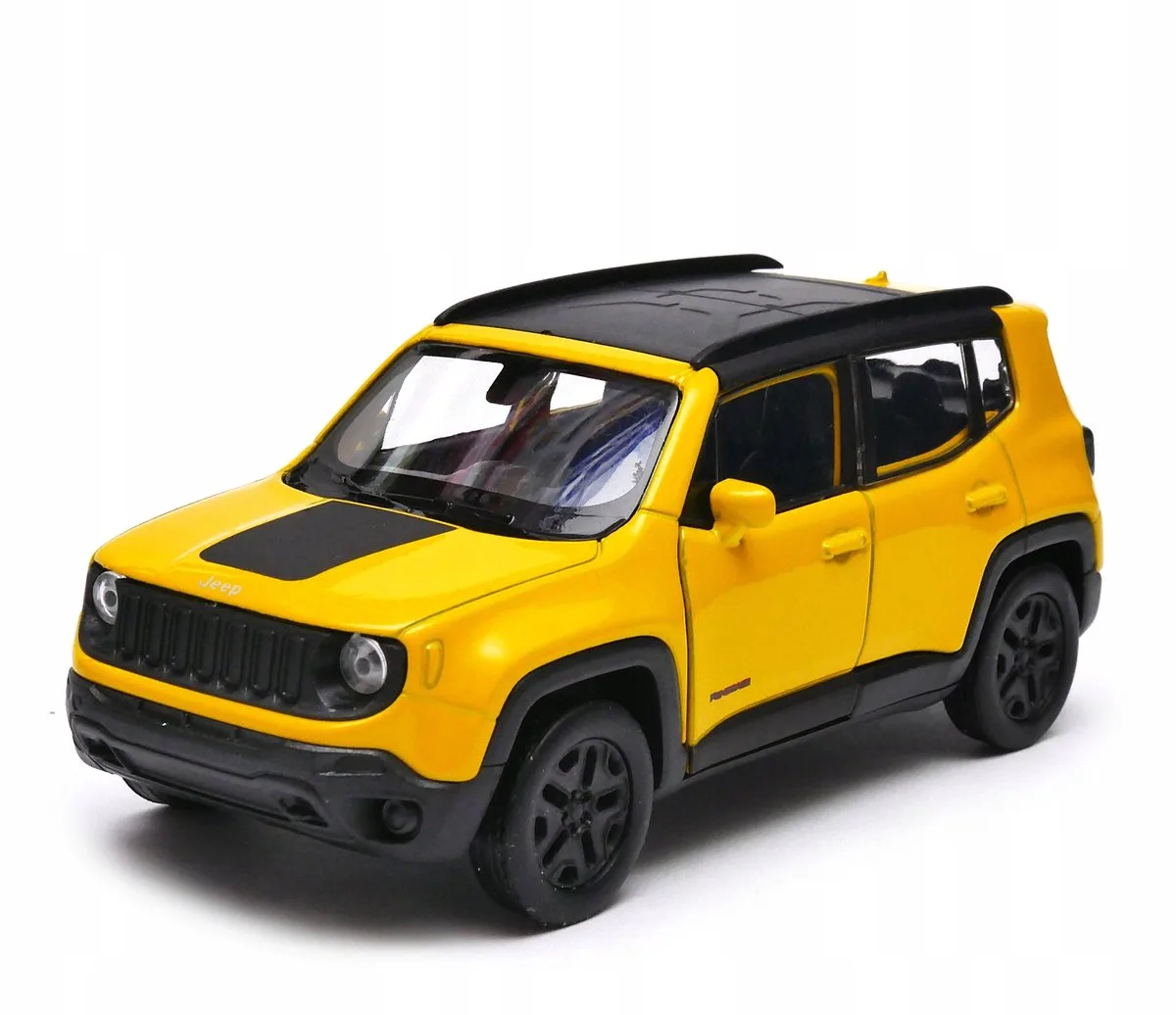 Jeep Renegade Trailhawk Modelauto Geel 1:34-39 van Welly – productfoto
