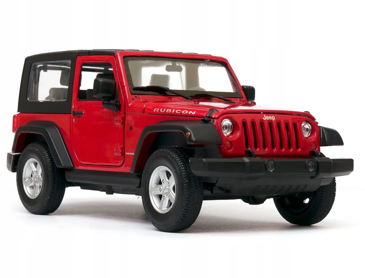 Jeep Wrangler 1:24 modelauto van Welly in Rood – productfoto