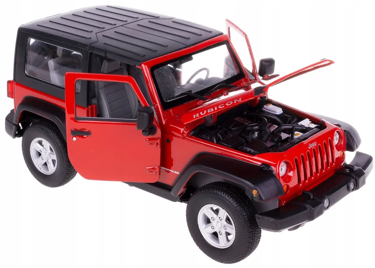 Jeep Wrangler 2007 Modelauto Metaal 1:24 fra Welly i Bordeaux – produktbillede