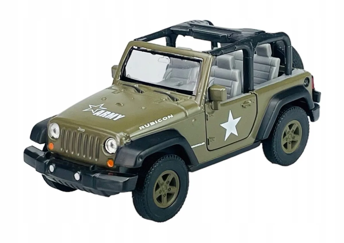 Jeep Wrangler Rubicon 1:34 Metaal Speelgoedauto Groen van Welly – productfoto
