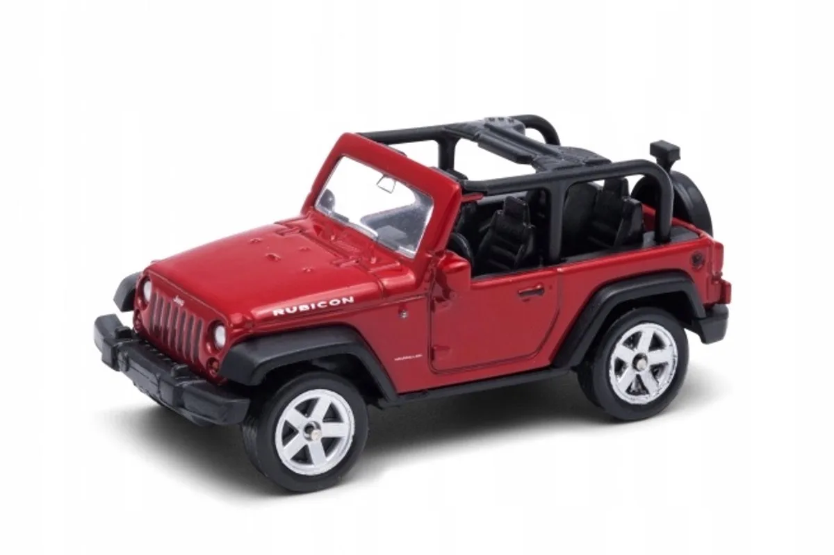 Jeep Wrangler Rubicon schaalmodel 1:60 van Welly in Rood – productfoto