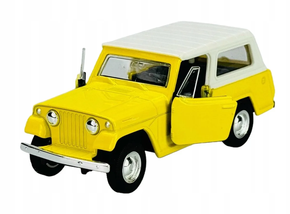 Jeepster Commando Station Wagon 1967 Geel 1:34 Metaal van Welly – productfoto