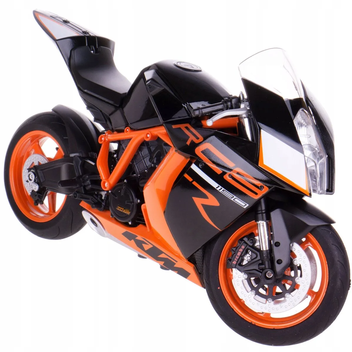 KTM 1190 RC8 R Motorfietsmodel Schaal 1:10 Welly fra Welly i Orange – produktbillede