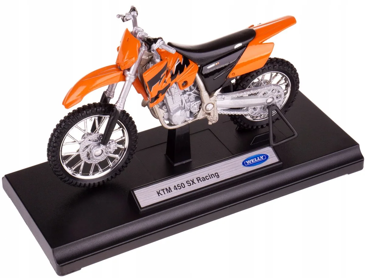 KTM 450 SX racemotormodel 1:18 metaal fra Welly – produktbillede