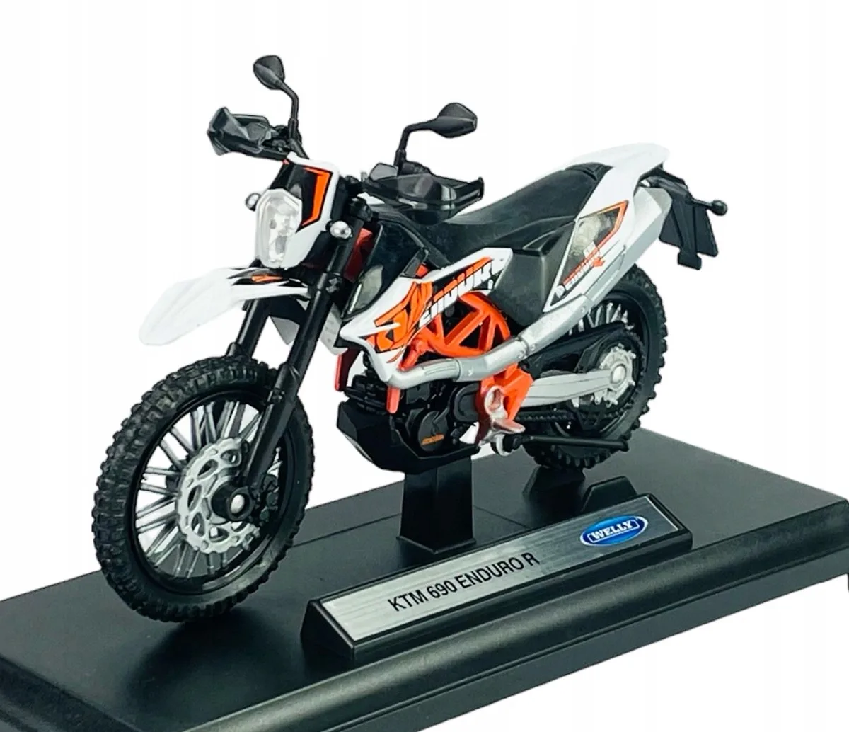 KTM 690 Enduro R Motor 1:18 Modelspeelgoed fra Welly i Orange – produktbillede