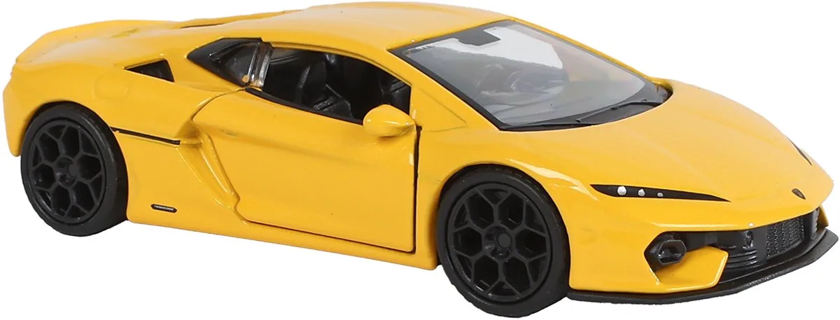 Lamborghini Temerario (12 cm) 1/32 Pull-back motor - modelauto - model auto - schaalmodel - schaal model by Welly in Yellow – product photo