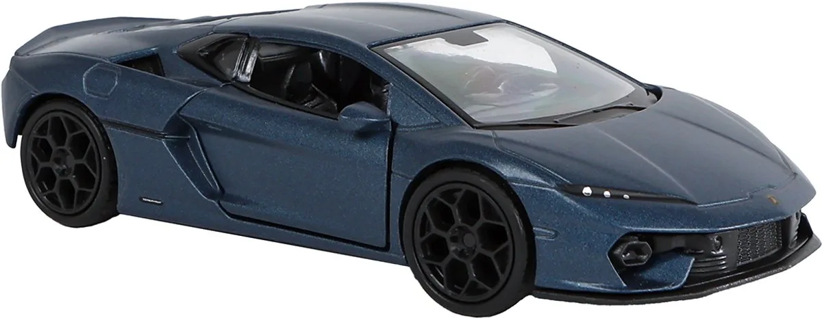 Lamborghini Temerario (12 cm) 1/32 Pull-back motor - modelauto - model auto - schaalmodel - schaal model by Welly in Donker blauw – product photo