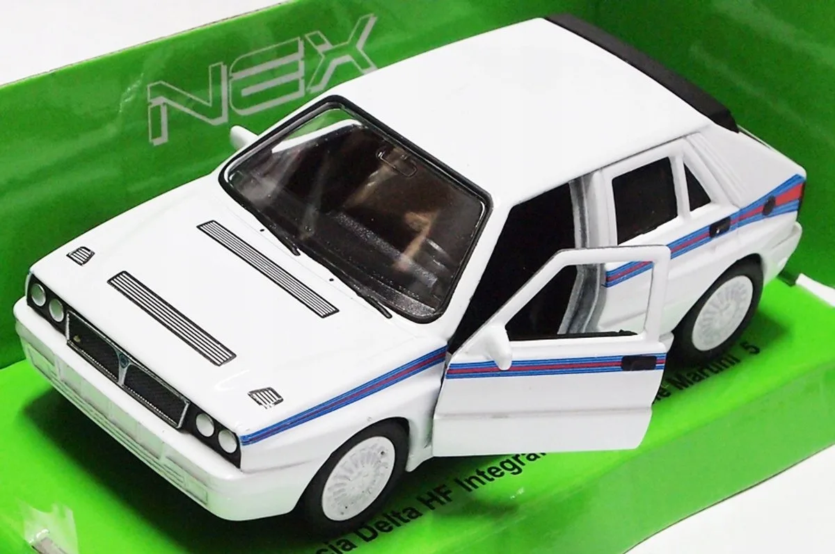 Lancia Delta Integrale Martini 5 Metaal Modelauto 1:34-1:39 von Welly in Weiß – Produktfoto