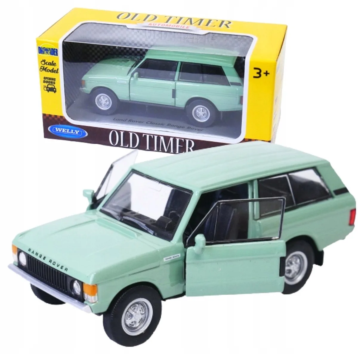 Land Rover Classic Range Rover 1:34 Old Timer de Welly en Metaalgroen – photo du produit
