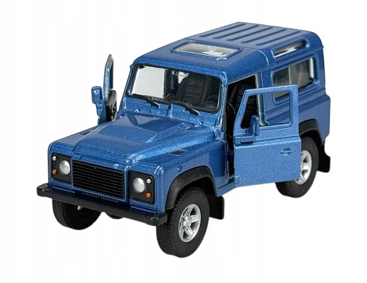 Land Rover Defender Blauw Metaal 1:34 Model Auto van Welly – productfoto