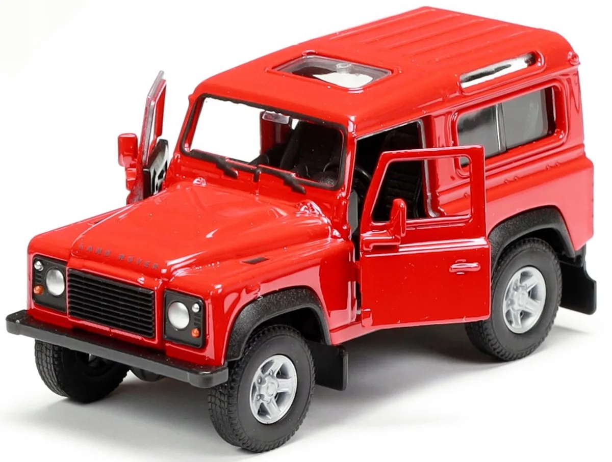 Land Rover Defender Metaal 1:34-1:39 Speelgoedauto de Welly en Rouge – photo du produit