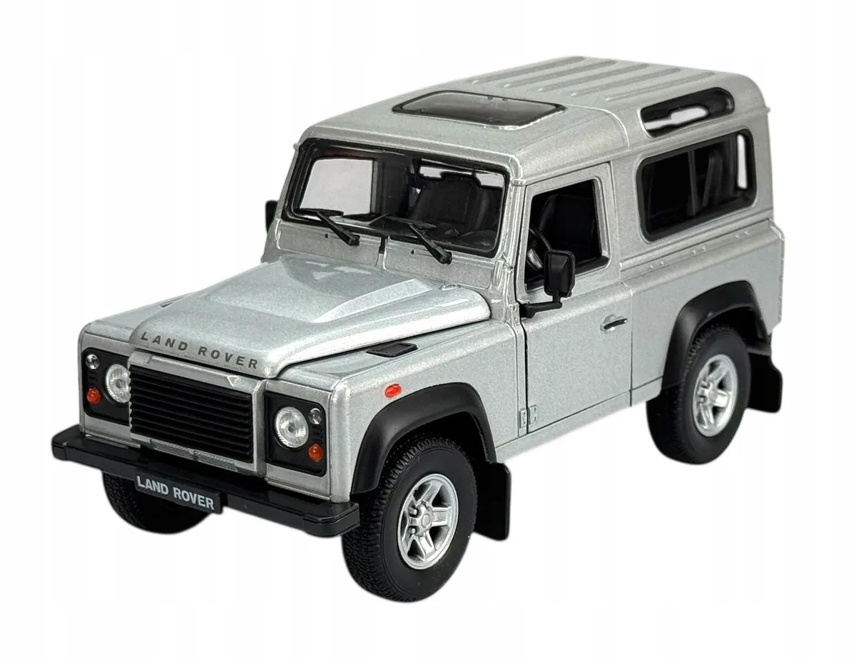 Land Rover Defender Schaal 1:24 Zilver Metalen Modelauto van Welly – productfoto