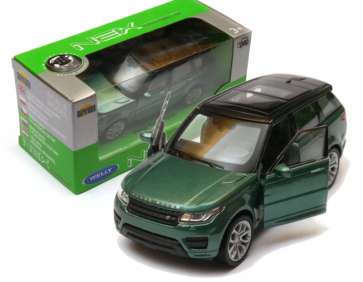 Land Rover Range Rover Sport modelauto 1:34-39 fra Welly i Grøn – produktbillede