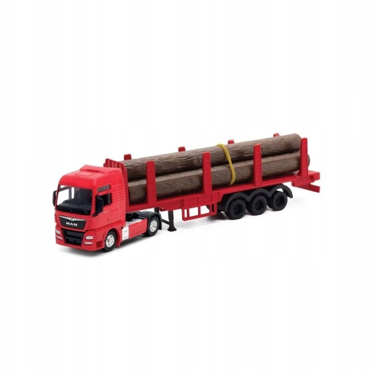 MAN TGX Vrachtwagen met Hout 1:64 - Realistisch Verzamelaarsobject van Welly in Meerkleurig – productfoto