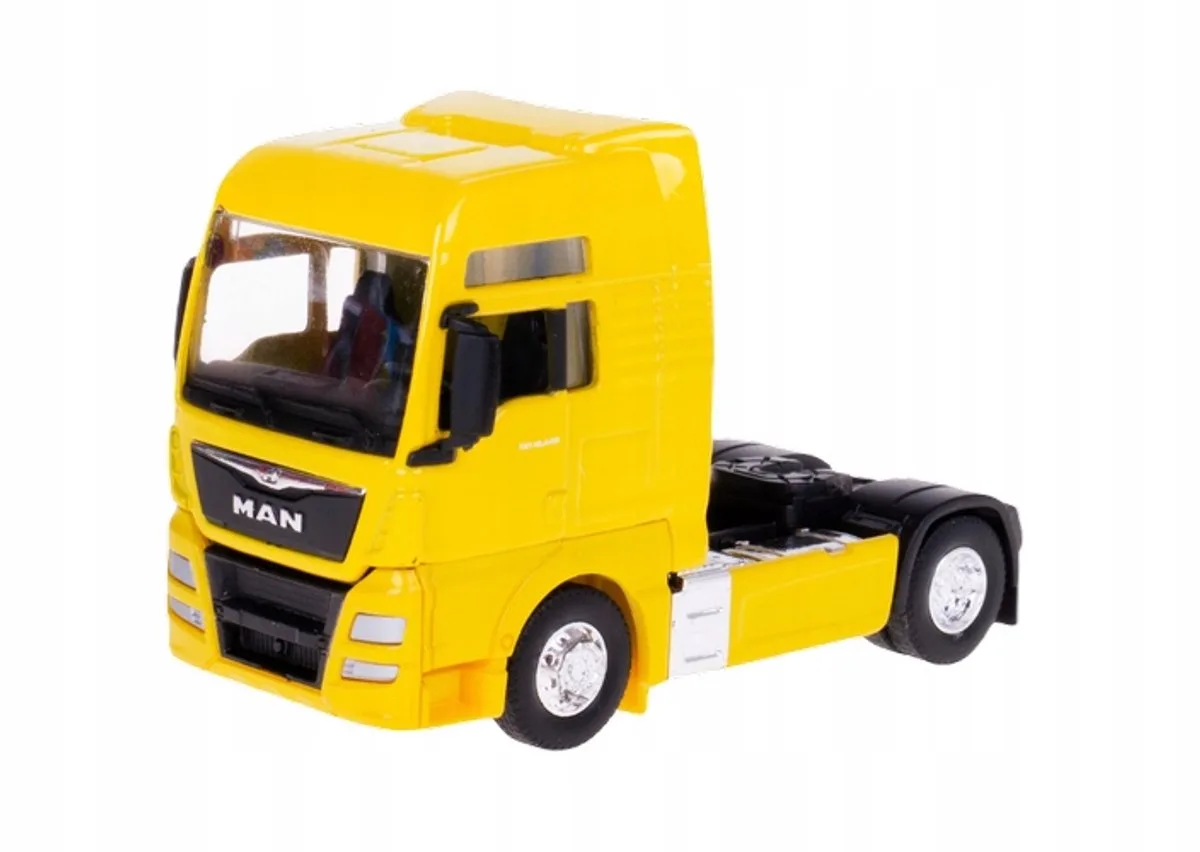 MAN TGX XXL Vrachtwagen Metaal Model 1:64 Welly van Welly in Geel – productfoto