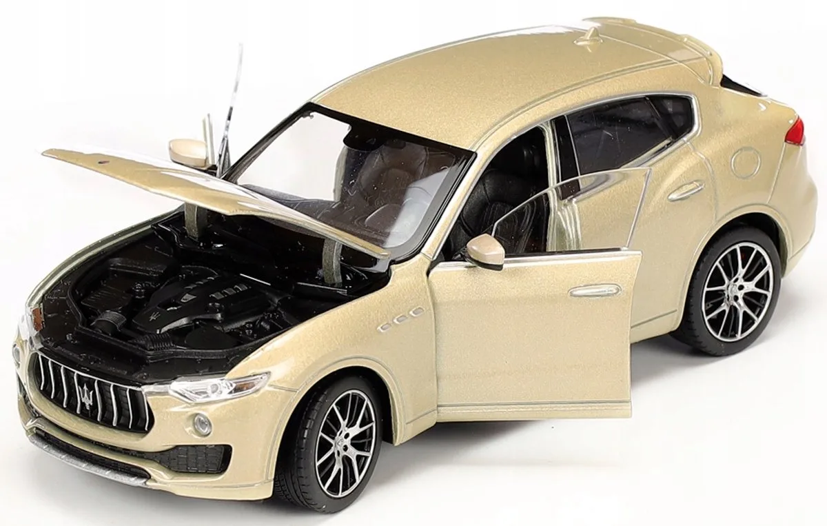 Maserati Levante modelauto schaal 1:24, metaal, deuren open von Welly in Gouden – Produktfoto