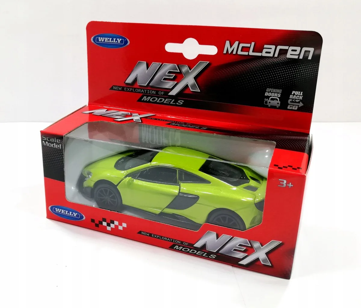 McLaren 675 LT Modelauto Schaal 1:36 von Welly in Grün – Produktfoto