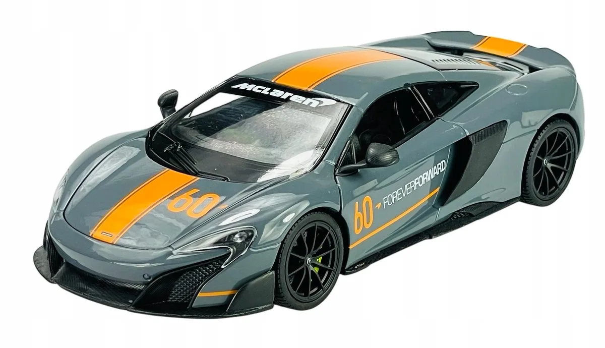 McLaren 675LT 60th Anniversary Modelauto Metaal 1:24 Grijs by Welly – product photo