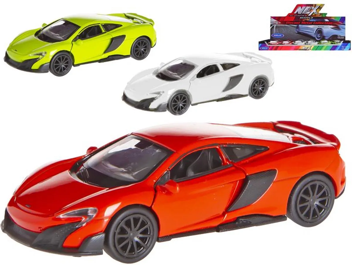 McLaren 675LT die cast pull back, drie kleuren verkoop per stuk speelgoedauto auto modelauto von Welly in Mehrfarbig – Produktfoto