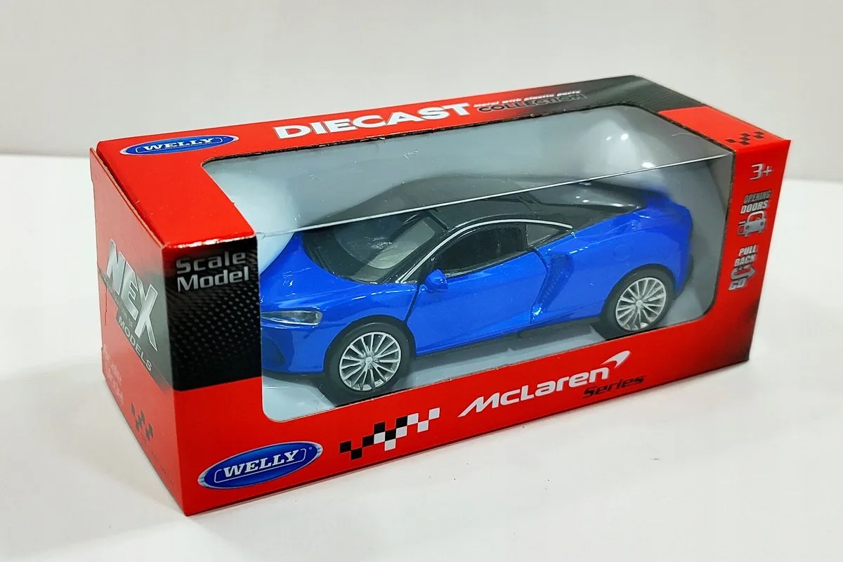 McLaren GT Modelauto - 10cm von Welly in Blau – Produktfoto