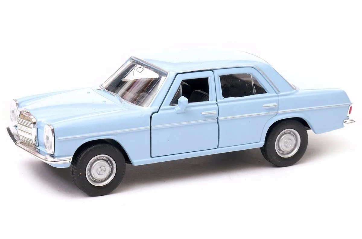 Mercedes 220 W114 Old Timer Model Auto Blauw 1:34 Metaal de Welly – photo du produit