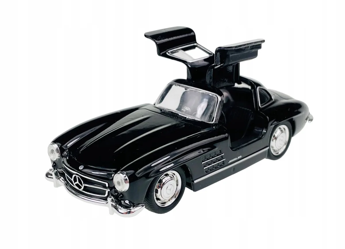Mercedes-Benz 300SL Gullwing metaal model 1:34 nieuw van Welly in Zwart – productfoto