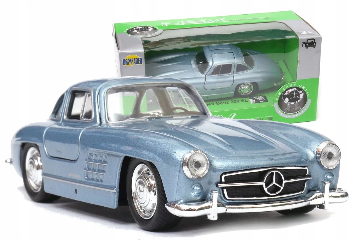 Mercedes-Benz 300SL miniatuurauto 1:34 by Welly in Blue – product photo