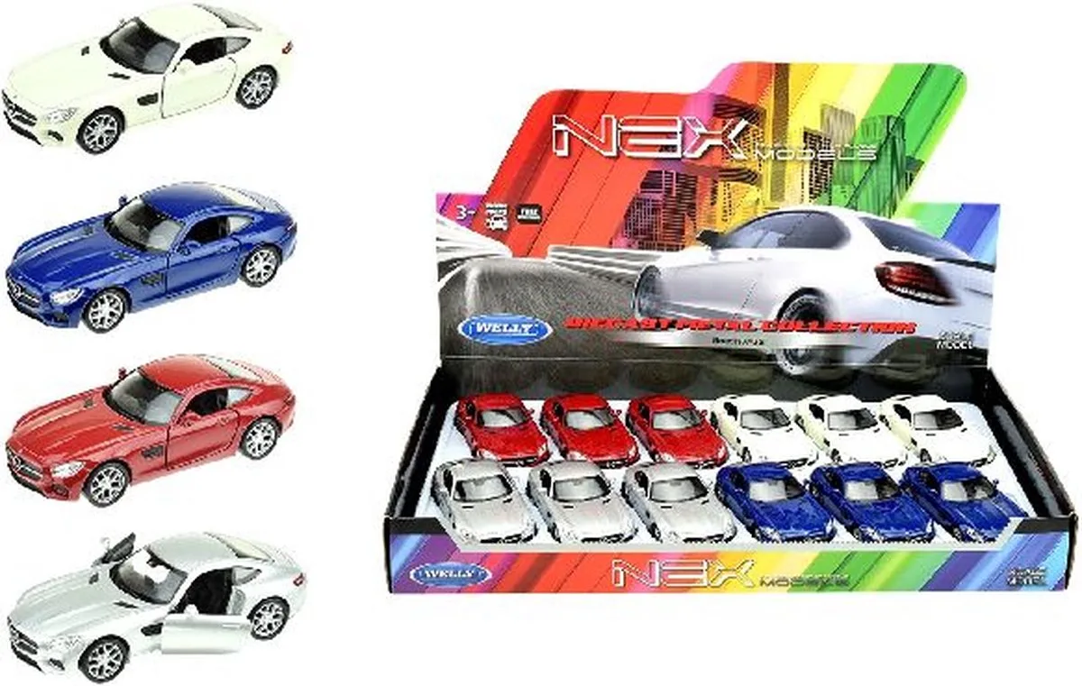 Mercedes-Benz AMG GT modelauto - Schaal 1:34 fra Welly i Hvid – produktbillede