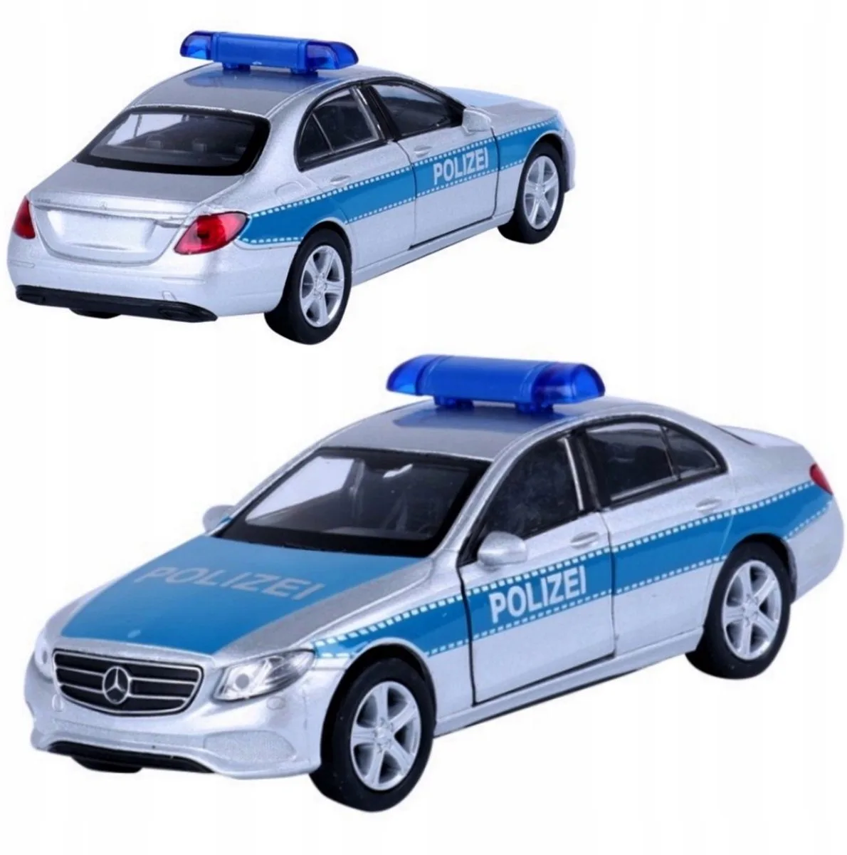 Mercedes-Benz E-Klasse Politie Modelauto 1:34 från Welly i Blå – produktbild