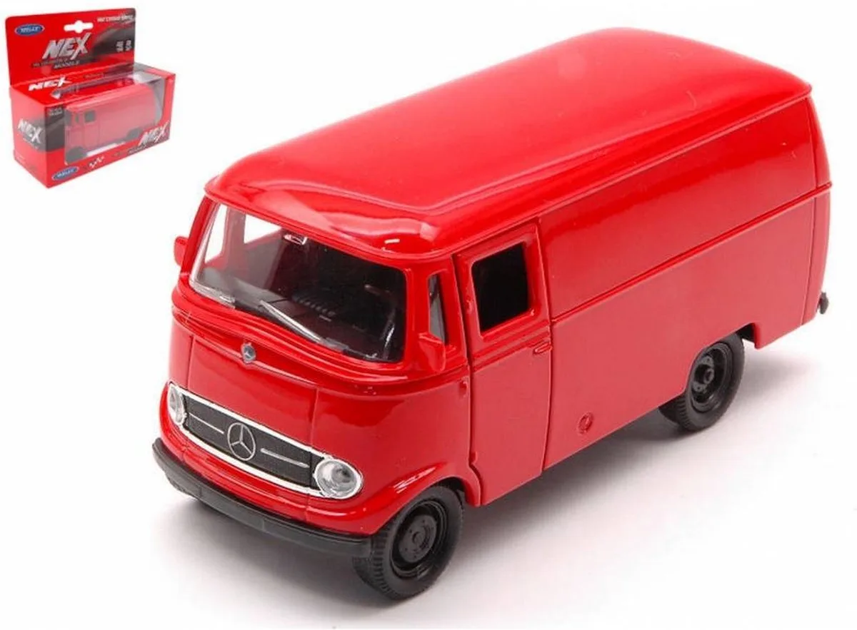 Mercedes-Benz L319 Panel Van (11 cm) 1/34 Welly Nex - Modelauto - Schaalmodel - Miniatuurauto de Welly en Rouge – photo du produit