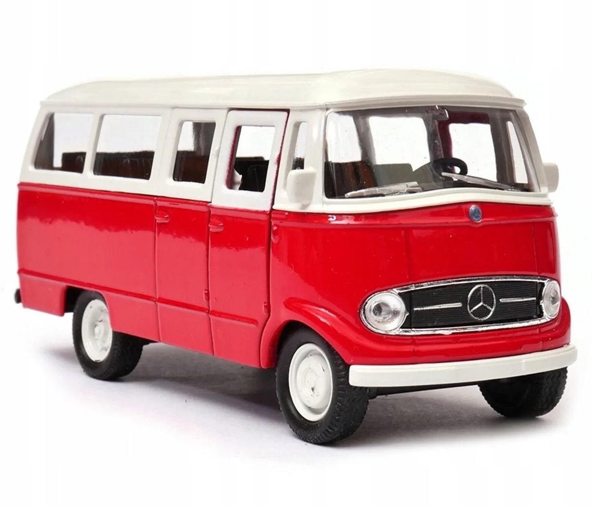 Mercedes-Benz L319 Personenauto Model 1:32 fra Welly i Rød – produktbillede