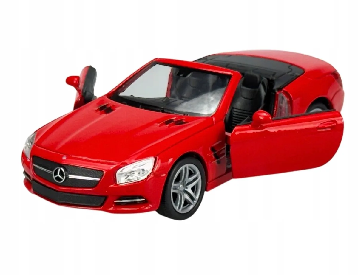 Mercedes-Benz SL 500 rood metaal model 1:34 - nieuw från Welly – produktbild