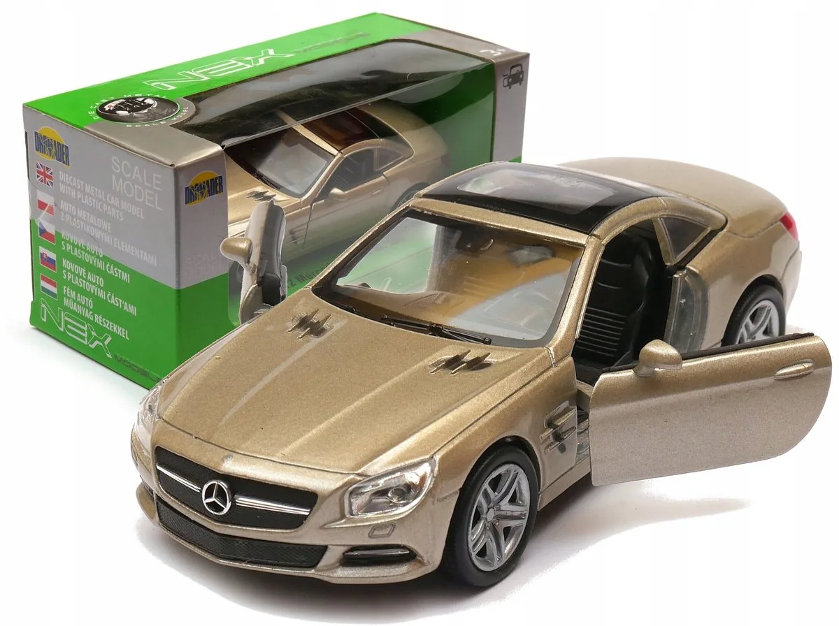 Mercedes Benz SL500 2012 modelauto Schaal 1:34 von Welly in Gold – Produktfoto