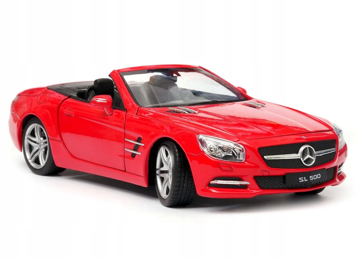 Mercedes-Benz SL500 Cabrio 1:24 modelauto från Welly i Röd – produktbild