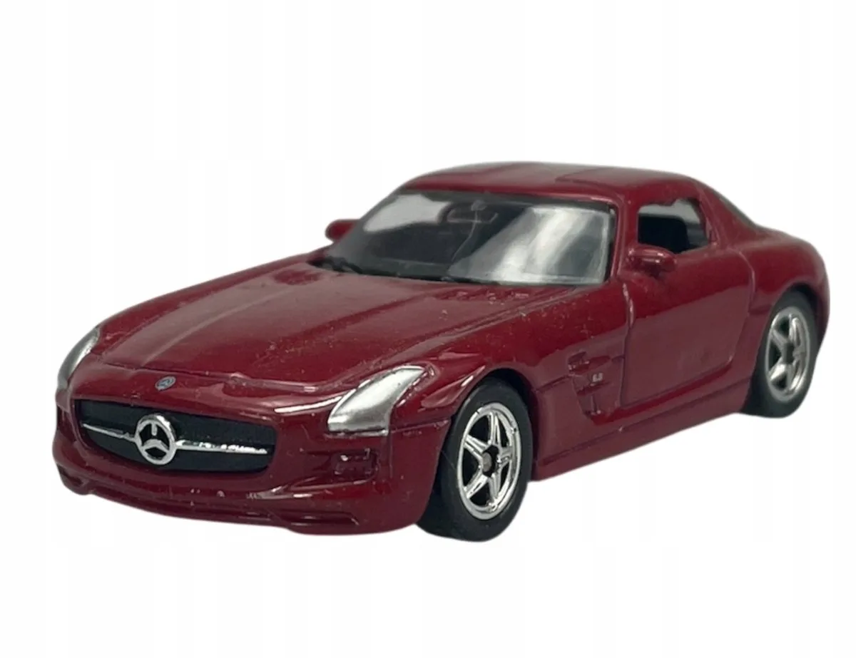 Mercedes-Benz SLS AMG metaal model 1:60 - nieuw från Welly i Röd – produktbild