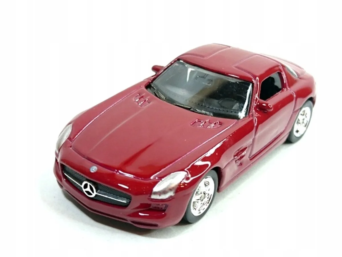 Mercedes-Benz SLS AMG Modelauto Welly 1:64 Bordo von Welly in Bordeaux – Produktfoto