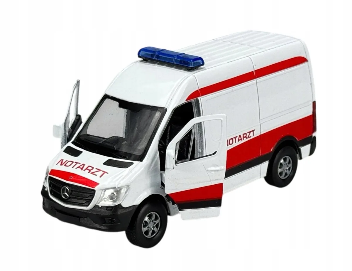 Mercedes-Benz Sprinter Ambulance Wit Metaal 1:34 Nieuw model von Welly in Blau – Produktfoto