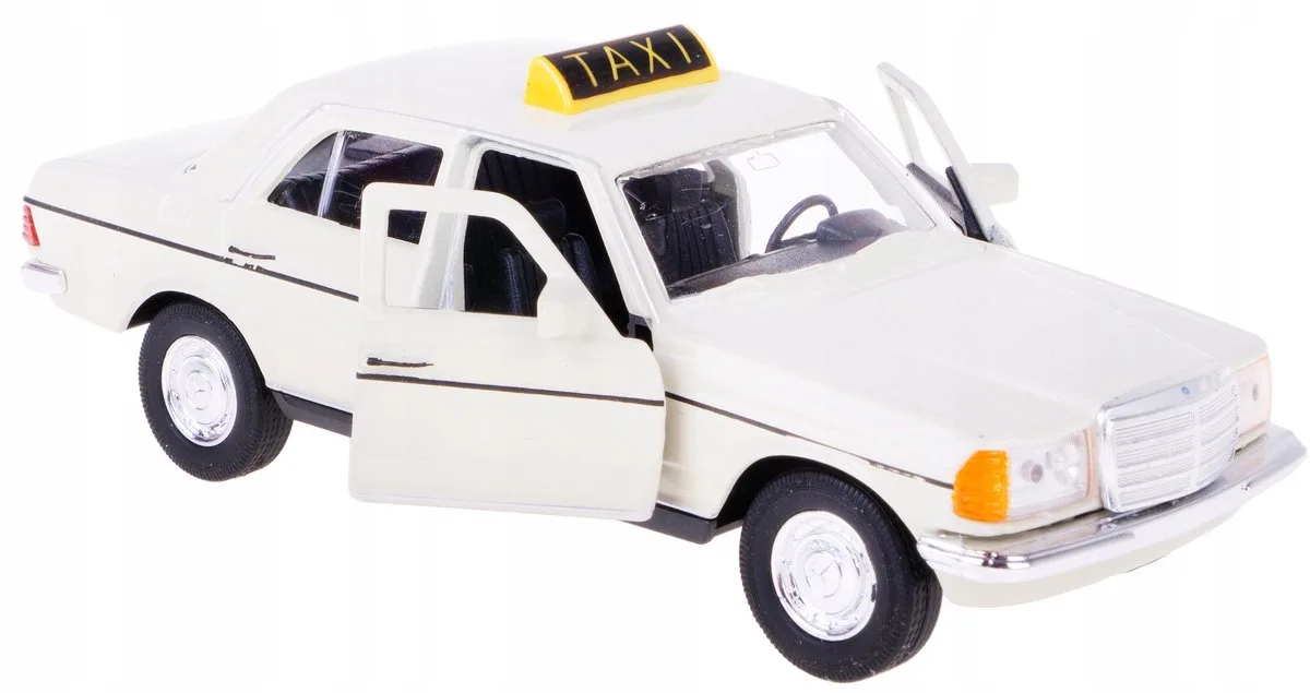 Mercedes-Benz W123 Taxi Model Auto Metaal Welly 1:34-39 de Welly en Beige – photo du produit