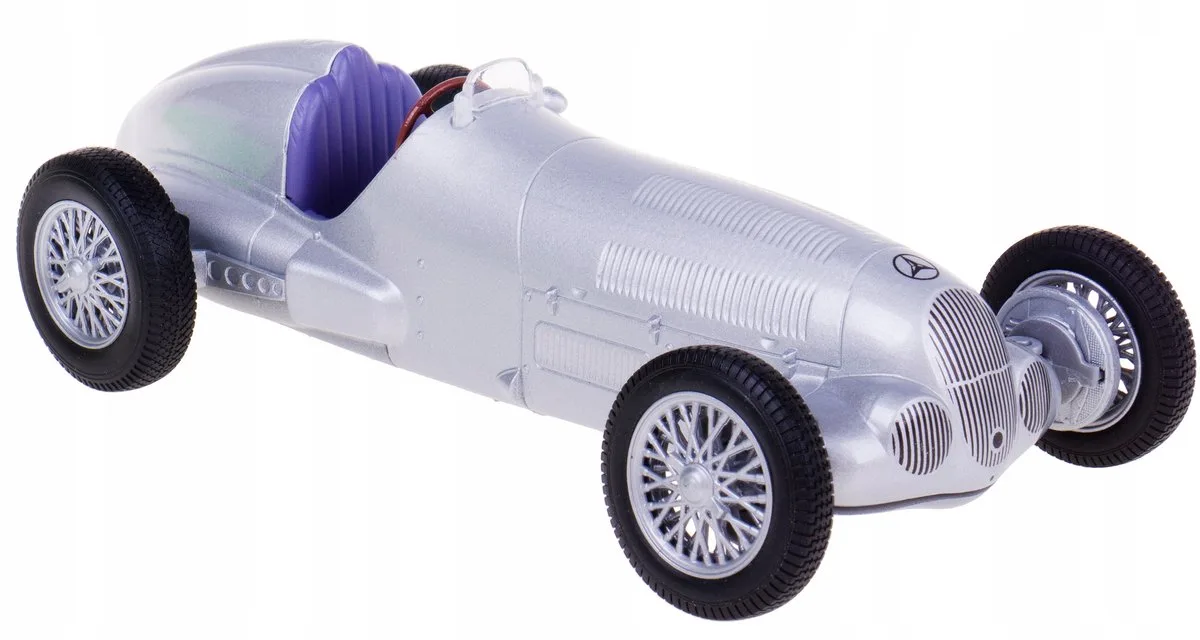 Mercedes-Benz W125 1937 Model Auto Metaal Welly 1:24 fra Welly i Sølv – produktbillede