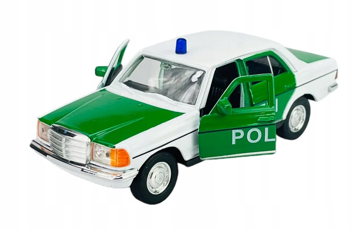 Mercedes E-Klasse W123 Politie Metaal Model 1:34 - Nieuw fra Welly – produktbillede