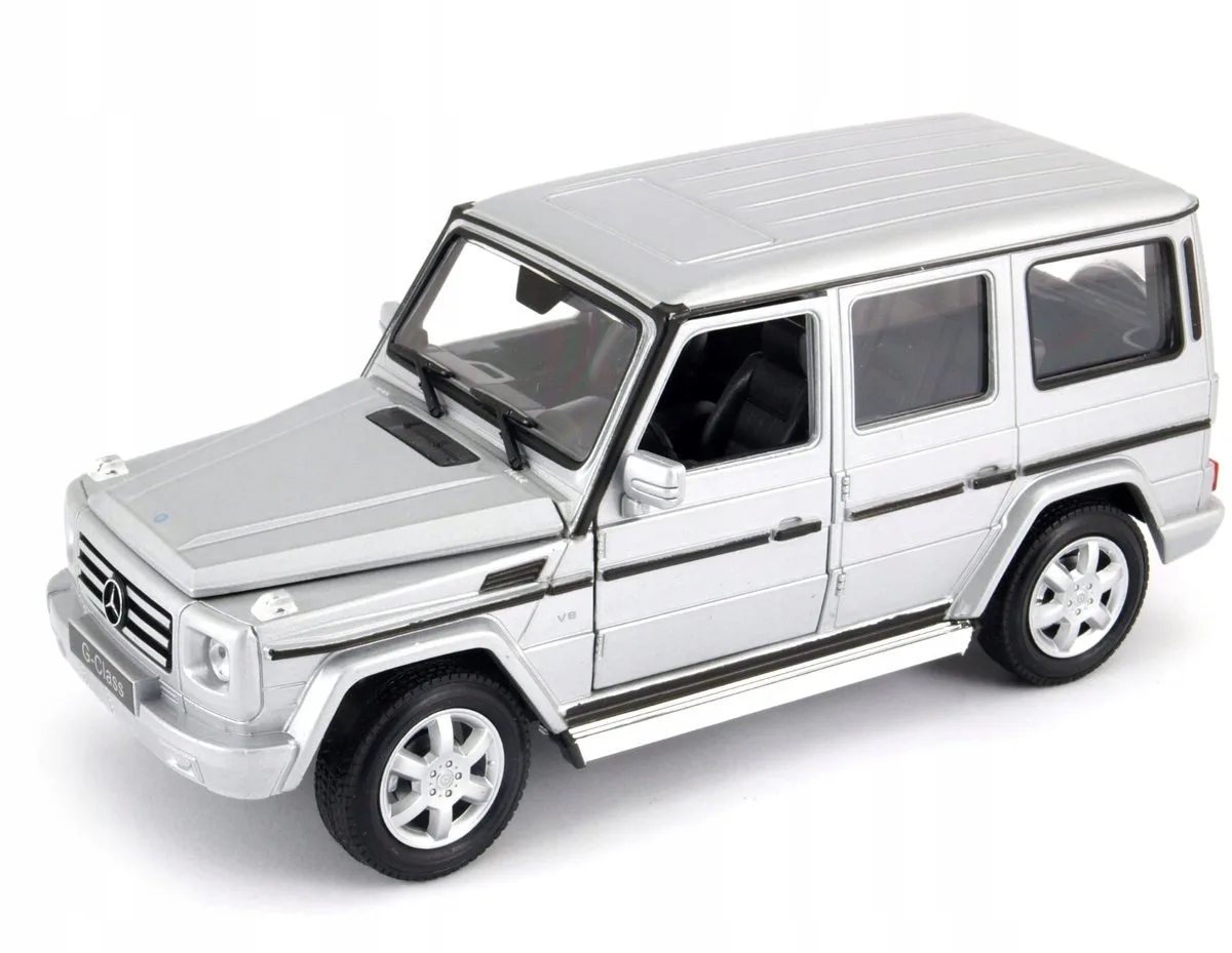 Mercedes G-Klasse 1:24 Metaal Speelgoedauto fra Welly i Sølv – produktbillede