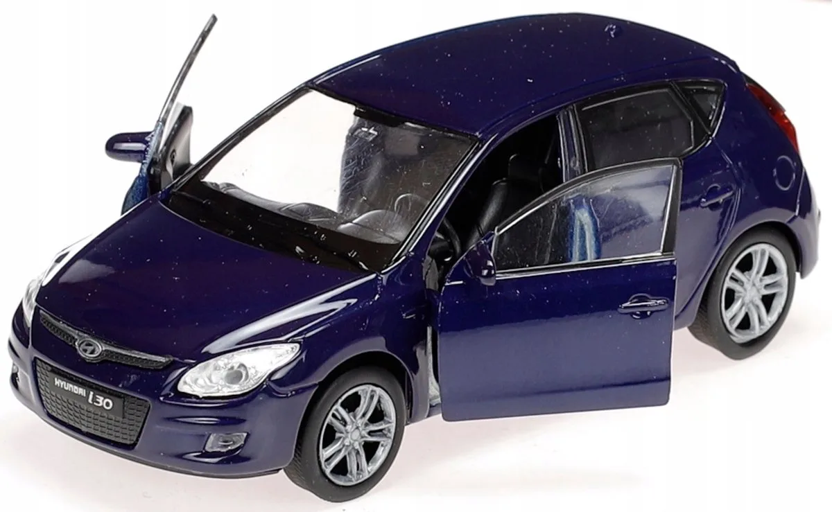 Metal Auto Model Hyundai i30 2009 - Deuren Open från Welly i Blå – produktbild